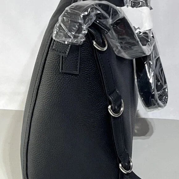 NEW $119 Tahari 13.5” large hobo crossbody bag purse black faux leather NWT - Picture 5 of 13